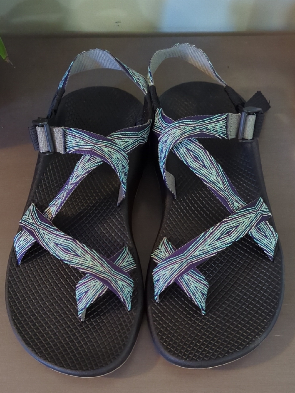 Chaco Z2 Purple Teal Sport Sandals Women's 10